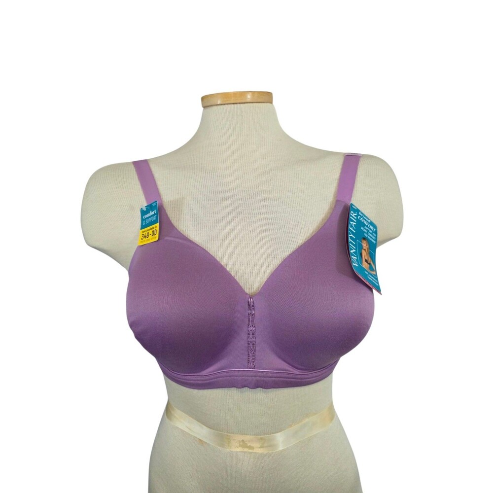 Vanity Fair Bra Womans 40D Purple Orchid Dream Beyond Comfort Full Coverage NWT